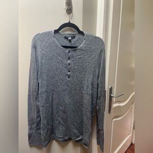 John Varvatos Charcoal Long Sleeve Henley